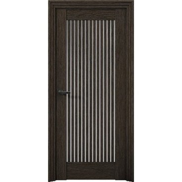 Межкомнатная дверь Никель 4 дуб тёмный со стеклом