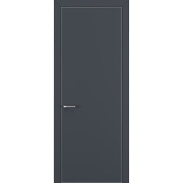 Межкомнатная дверь Квалитет К7 графит с алюминиевой кромкой