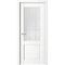 Межкомнатная дверь Эрмитаж 4 винил белый со стеклом