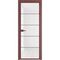Алюминиевая межкомнатная дверь 5AХ красный антрацит остеклённая