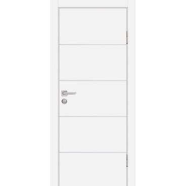 Межкомнатная дверь ПЭТ P-12 белая глухая кромка ABS в цвет полотна