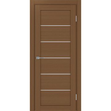 Межкомнатная дверь экошпон Турин 506.12 орех остеклённая