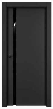 Межкомнатная дверь эмаль Ofram Берген черная глухая