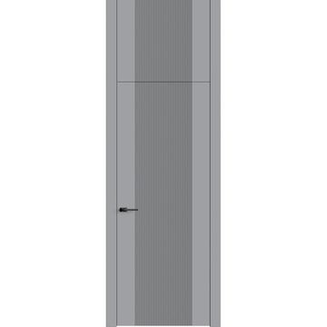 Межкомнатная дверь с фальшфрамугой эмаль Ofram Линнея 3 серый