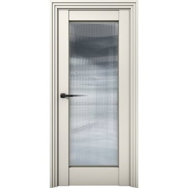 Межкомнатная дверь Никель 5 магнолия со стеклом