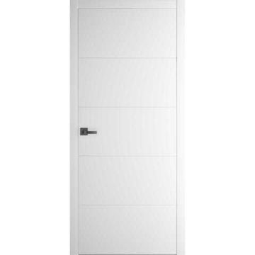 Межкомнатная дверь Porta ПТА-4B белая Shellac White чёрный лампас глухая