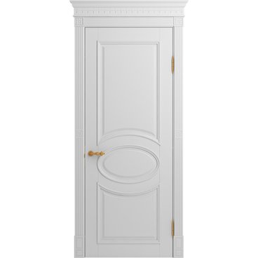 Межкомнатная дверь массив бука Viporte Лацио белая эмаль глухая