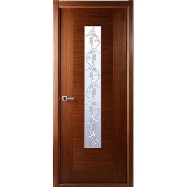 Межкомнатная дверь шпонированная Belwooddoors Классика Люкс орех остеклённая