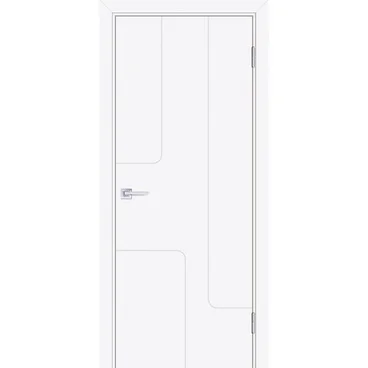 Межкомнатная дверь эмаль Текона Смальта-Лайн 01 белая RAL 9003 глухая