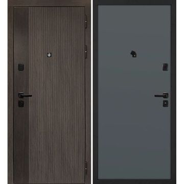 Входная дверь Вертикаль дымчатый камень дуб морёный панель гладкая