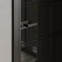 Алюминиевая межкомнатная дверь 1AX чёрная матовая RAL 9005 остеклённая