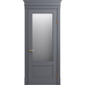 Межкомнатная дверь массив бука Viporte Бьелла тауп остеклённая