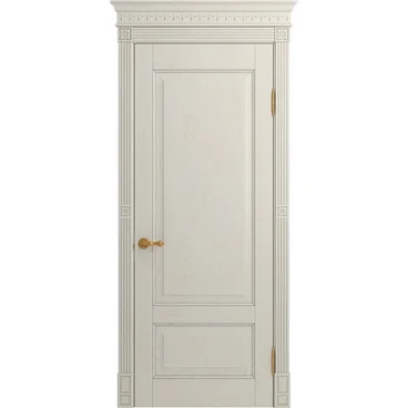 Межкомнатная дверь массив дуба Viporte Классика 1 белая эмаль глухая
