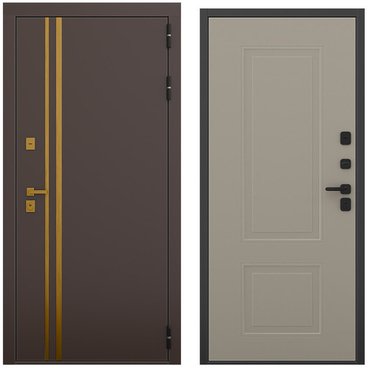 Входная дверь Баухаус амаретто силк панель кобальт