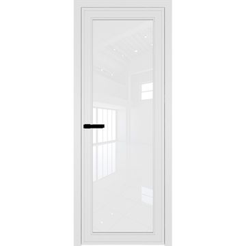 Алюминиевая межкомнатная дверь AGP 1 вайт стекло триплекс белый