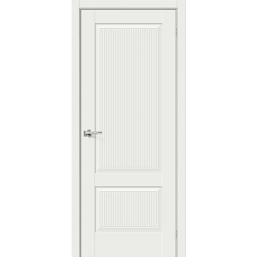 Фото межкомнатной двери эмалит Прима-12.7 white matt глухая