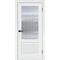 Межкомнатная дверь эмаль Мальта L-26 белый RAL 9003 остеклённая