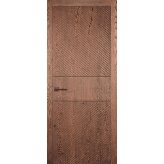 Фото межкомнатной двери массив дуба Легно 11 дуб морёный глухая