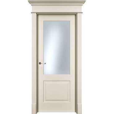 Межкомнатная дверь эмаль Ofram Нафта 2 RAL 9001 остеклённая