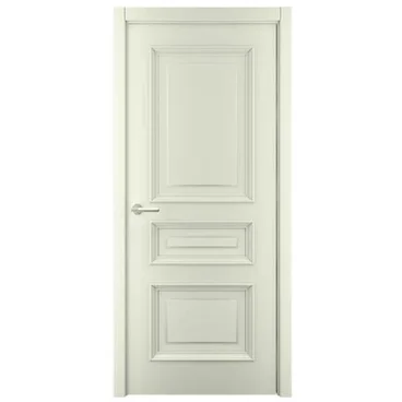 Межкомнатная дверь эмаль Багет 3 слоновая кость глухая