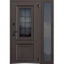Входная двустворчатая дверь Исландия Термо AG 6004 RAL 8019 шоколад RAL 9016 белый R тип 2