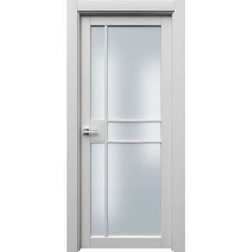 Межкомнатная дверь эмаль Ронда 2 белая остеклённая