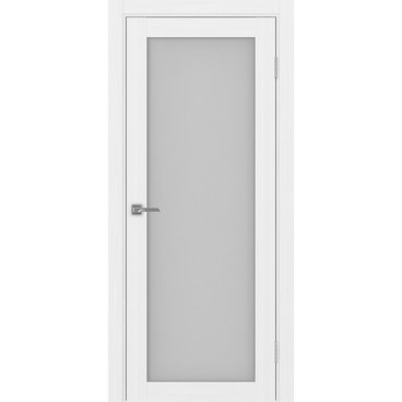 Межкомнатная дверь экошпон Турин 501.2 белый лёд остеклённая