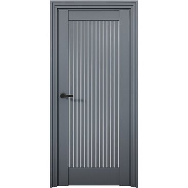 Межкомнатная дверь Никель 4 антрацит со стеклом