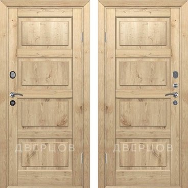 Входная дверь из массива дуба Дверцов Фабриано с сучками без отделки