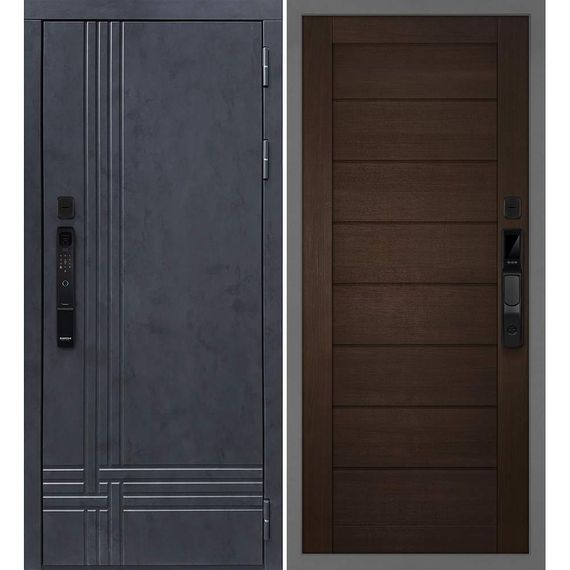 Входная дверь Осло смарт бетон антрацит панель сборная венге