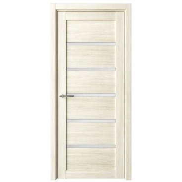 Межкомнатная дверь Вена эко-шпон белый кипарис со стеклом