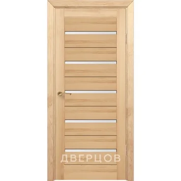 Межкомнатная дверь массив сосны Дверцов Соларино под покраску стекло белое матовое