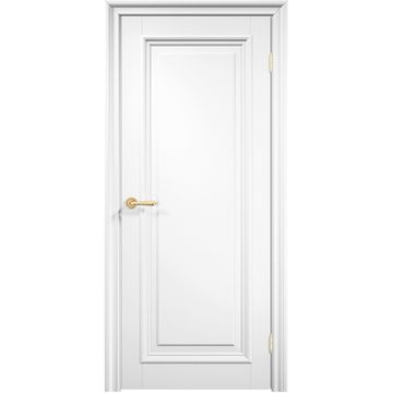 Межкомнатная дверь эмаль Дверцов Брессо 1 цвет сигнальный белый RAL 9003 глухая
