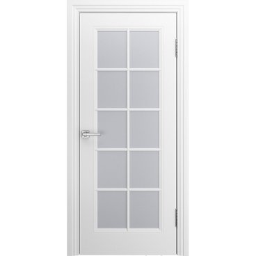 Межкомнатная дверь эмаль Прованс 10 белая со стеклом