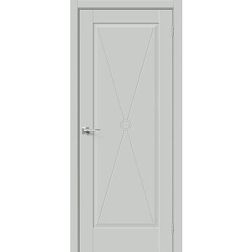 Межкомнатная дверь эмалит Прима-10.2 grey matt глухая