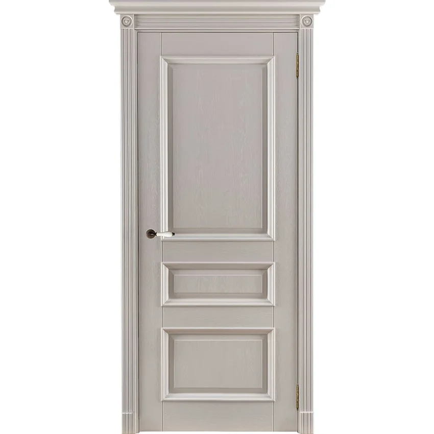 Фото межкомнатной двери массив дуба Афродита эмаль слоновая кость глухая