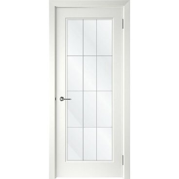 Межкомнатная дверь эмаль Левел-1 белая со стеклом