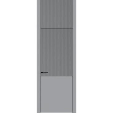 Межкомнатная дверь с фальшфрамугой эмаль Ofram Линнея 7 серый