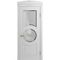 Межкомнатная дверь массив бука Viporte Лацио Амбиенте белая эмаль остекление 2