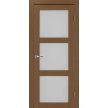 Межкомнатная дверь экошпон Турин 530.222 орех остеклённая