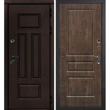 Входная дверь Э2 дуб крафтовый панель фрезерованная