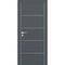 Межкомнатная дверь экошпон Profilo Porte PX-12 графит с алюминиевой кромкой с 4-х сторон