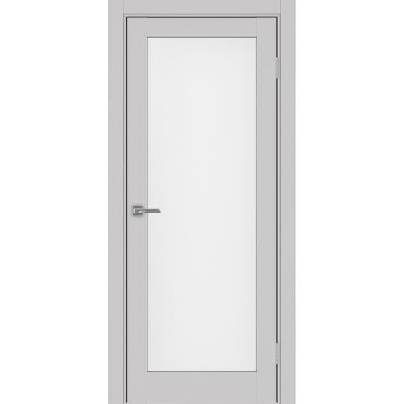 Фото двери из экошпона Турин 501.2 пепельный остеклённая