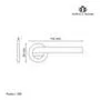 Дверная ручка на розетке Porta Di Parma Punto матовое золото