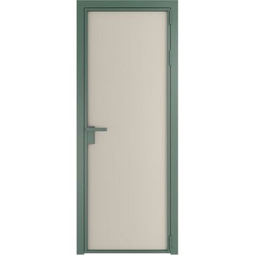 Алюминиевая межкомнатная дверь 1AP зелёный воск перламутр белый элегант