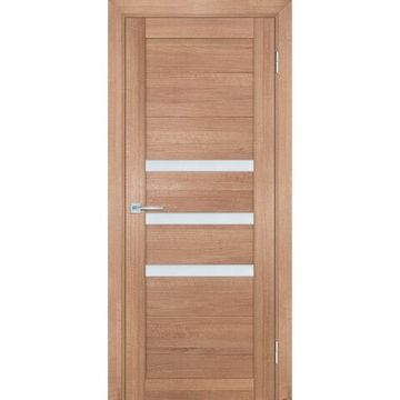 Межкомнатная дверь экошпон Мариам Техно-709 миндаль стекло сатинат белый