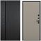 Входная дверь Пиано чёрный кварц панель гладкая варм грей