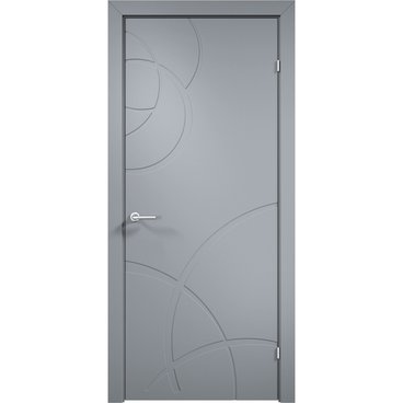 Межкомнатная дверь эмаль Дверцов Тиволи 3 RAL 7047 глухая