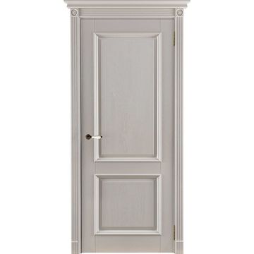 Межкомнатная дверь массив дуба Афина эмаль слоновая кость глухая