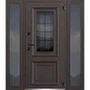 Входная двустворчатая дверь Исландия Термо AG 6004 RAL 8019 шоколад RAL 9016 белый тип 3